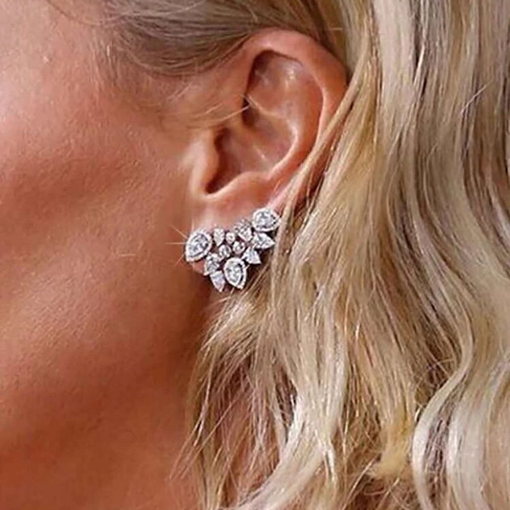 Diamond stud earrings #973